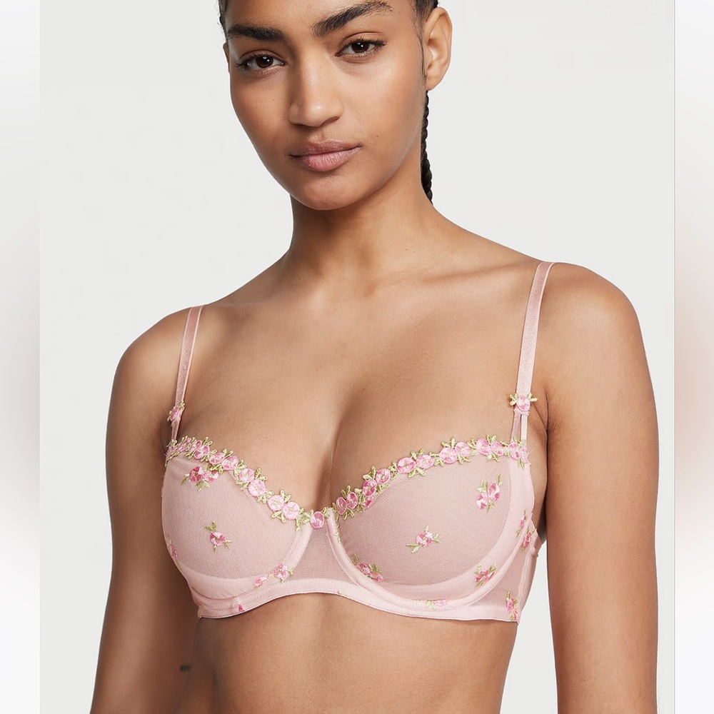 V S Sweetened up with delicate rosebud bra